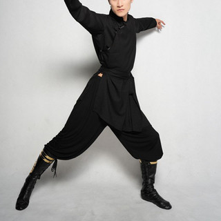 新蒙古舞蹈演出服男装表演艺考服装定制大码简约黑色2023新款练功