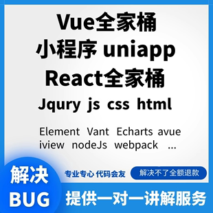 web前端开发app小程序问题解决vue  react  js web h5 uniapp开发