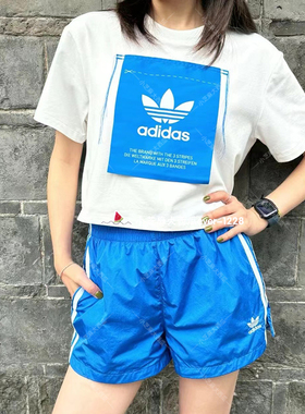 adidas三叶草KSENIA SCHNIDER联名女子贴布设计运动短袖T恤IW5662