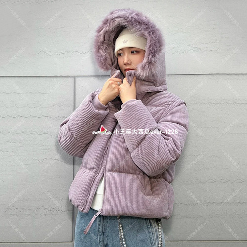 adidas三叶草运动鸭绒面包羽绒服