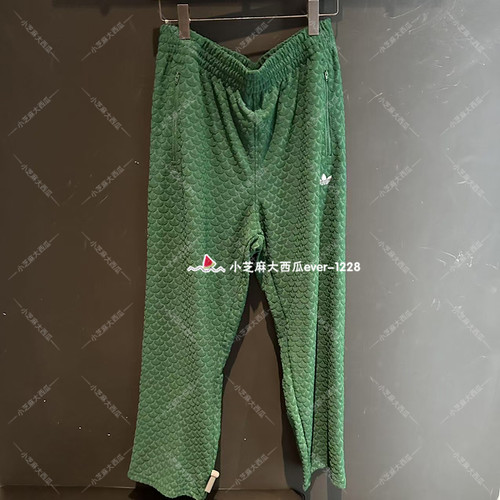 adidas三叶草复古运动老花休闲裤
