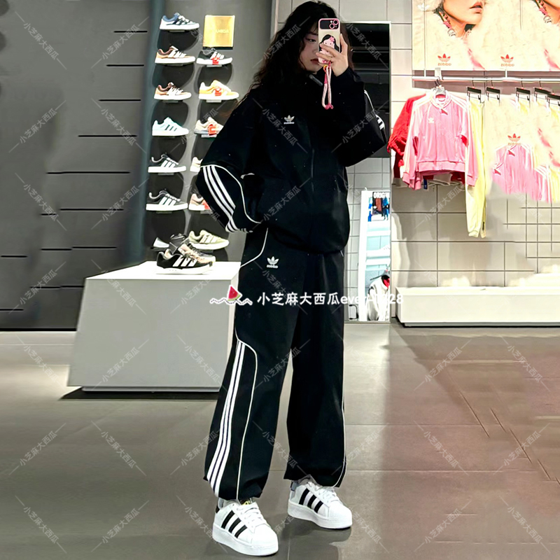 adidas三叶草宽松运动长裤