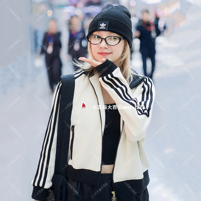 adidas三叶草复古条纹休闲外套