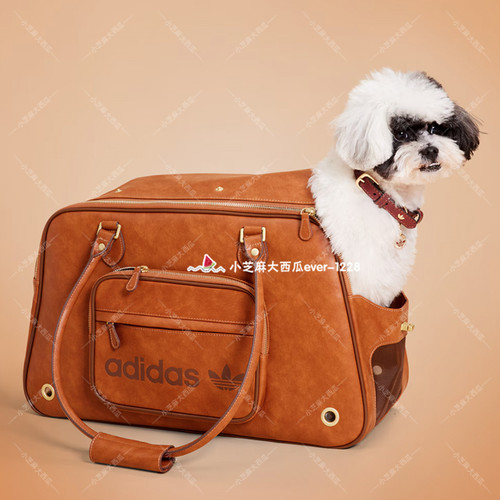 adidas三叶草肩背猫包狗狗包
