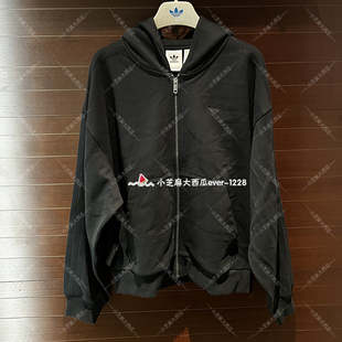 adidas三叶草专柜正品男子经典连帽运动休闲卫衣外套JC9579JD3337