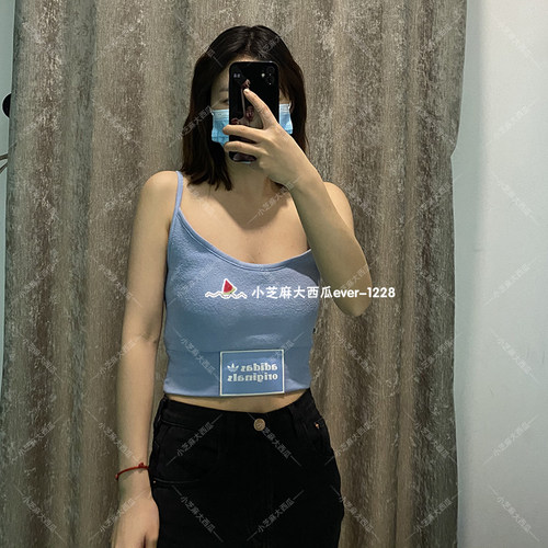 adidas三叶草运动吊带抹胸背心