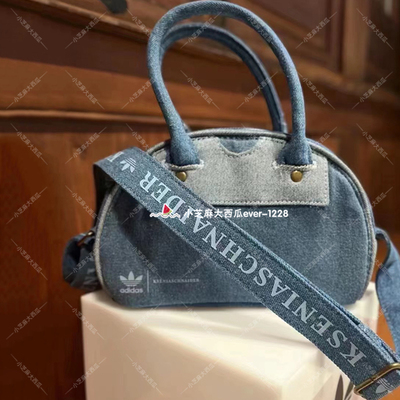 adidas三叶草可爱斜纹布背包
