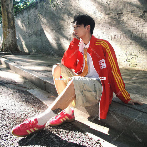 adidas三叶草宽松运动夹克外套