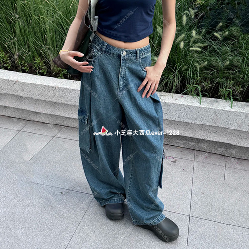 adidas三叶草多口袋工装运动长裤