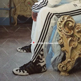 adidas三叶草JAPAN HI BRAIN DEAD联名休闲运动火焰摔角鞋JQ6790