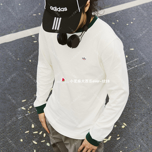 adidas三叶草CLOT陈冠希联名男女运动休闲舒适长袖罗纹T恤JM7456