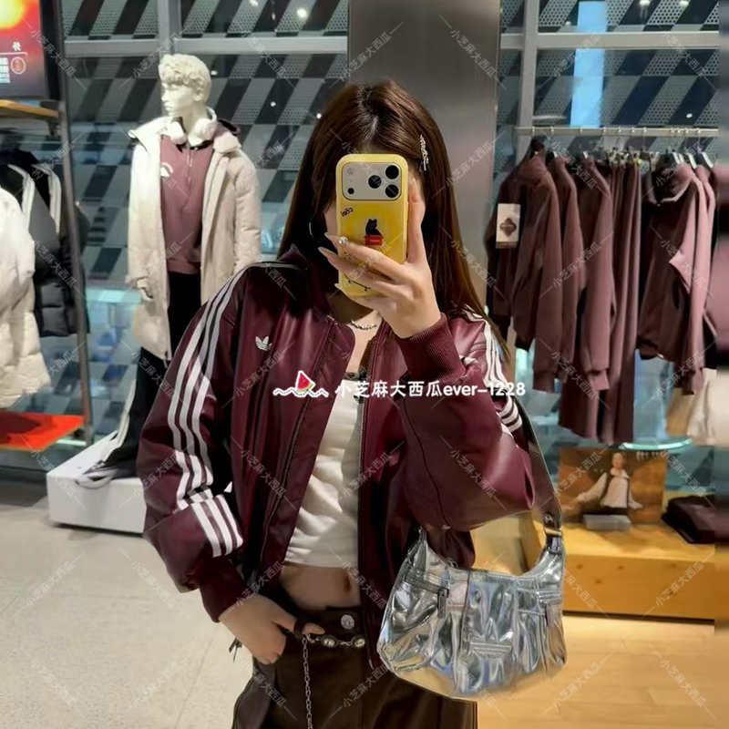 adidas三叶草棉服大号夹克外套