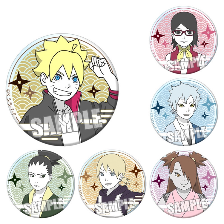 boruto 火影新世代 动漫徽章 博人转宇智波佐良娜巳月吧唧现货k