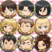 二次元 进击 巨人动漫徽章58mmC款 周边礼物吧唧定制三笠兵长海报