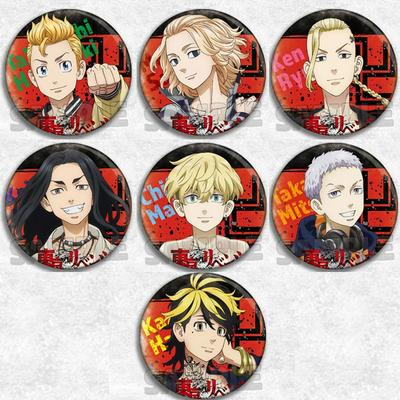 东京复仇者动漫周边挂件徽章勋章吧唧二次元铁底胸章Mikey Draken