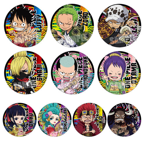 海贼王Q版动漫徽章 航海王onepiece路飞/罗/基德吧唧胸章10种/L - 封面