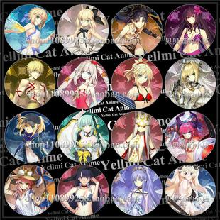 FATE系列命运之夜吧唧Saber吾王塞巴远坂凛美狄亚徽章动漫胸章O