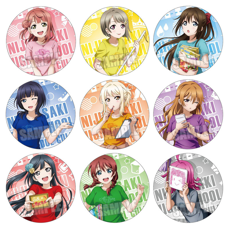 LoveLive全明星虹团 动漫徽章 虹之咲学园上原步梦铁底吧唧胸章E