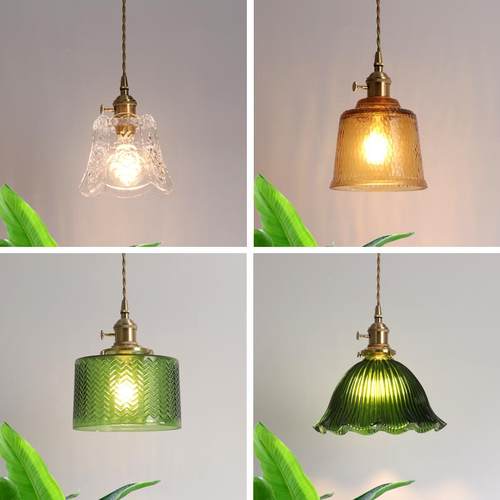 铁艺玻璃玄关过道餐厅店铺吊灯