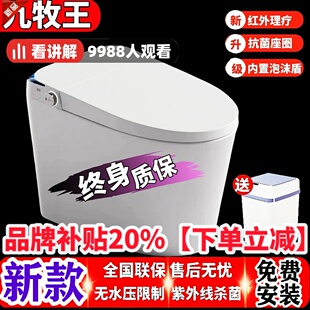 全自动家用全自动翻盖无水压限制即热坐便器 轻智能马桶2025年新款