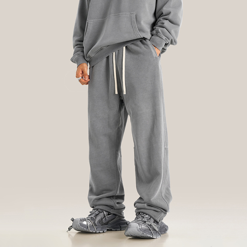 350克直筒裤oversize高街套装