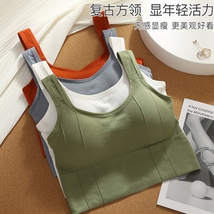 无扣内衣女内衣女吊带抹胸背心网红爆款外穿打底运动学生高中