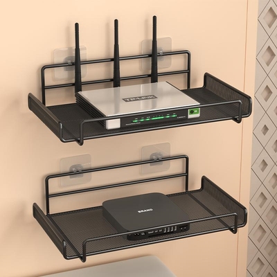 放路由器和机顶盒的架子收纳盒置物架壁挂墙上无线wifi挂墙支架
