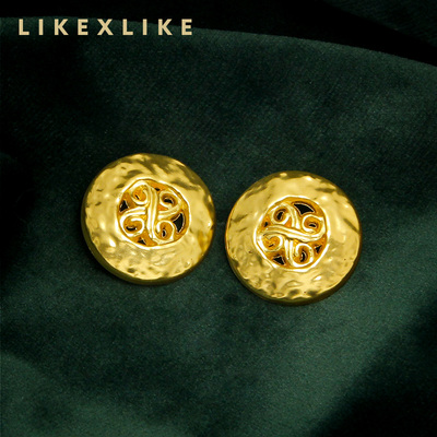 简约金色金属大衣纽扣西服装高档定制服装辅料钮扣子设计师百搭扣