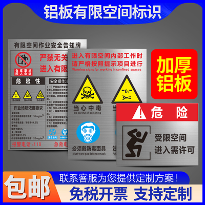 有限空间温馨提示告知牌严禁无关