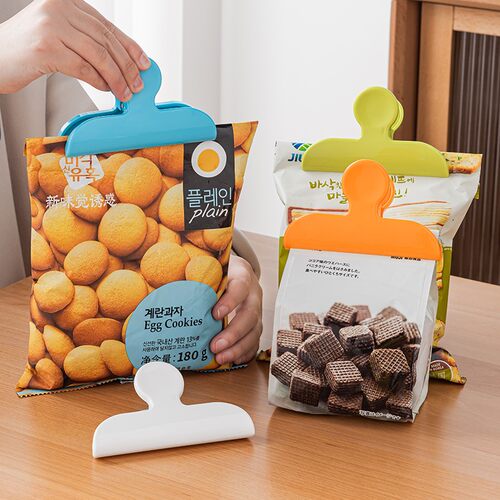 日本厨房封口夹子密封夹零食品袋保鲜袋夹子奶粉茶叶薯片防潮夹