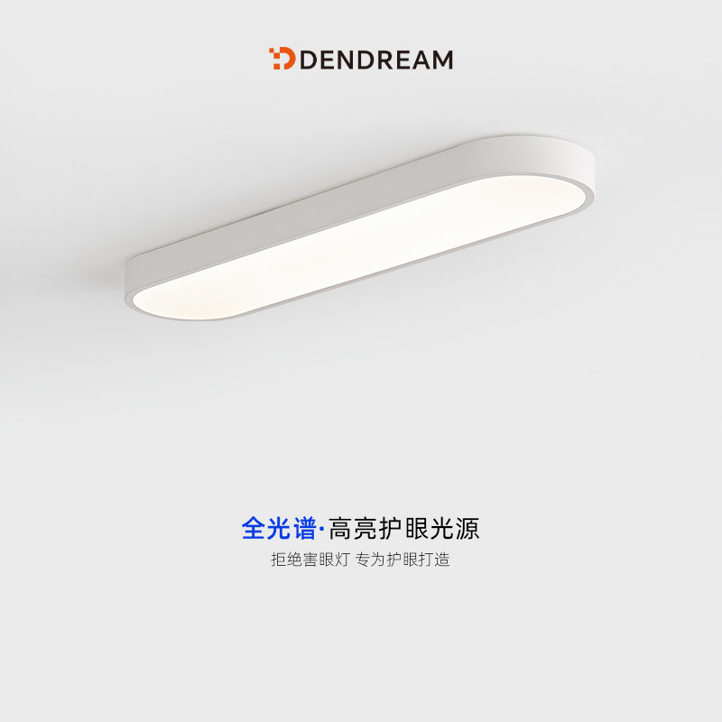 储物间长方形一字智能走道灯 入户玄关走廊阳台全光谱长条吸顶灯