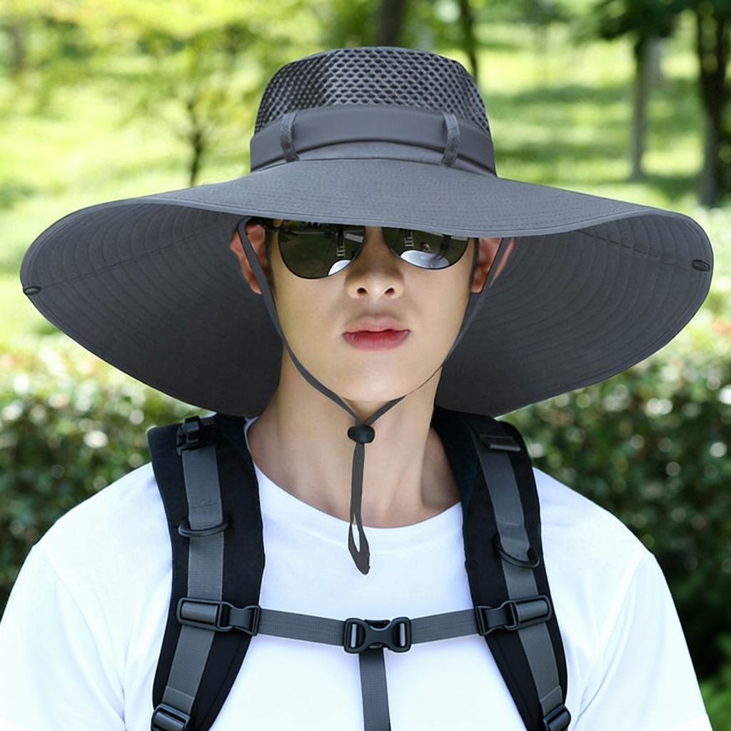 渔夫帽男春夏户外登山遮阳可折叠