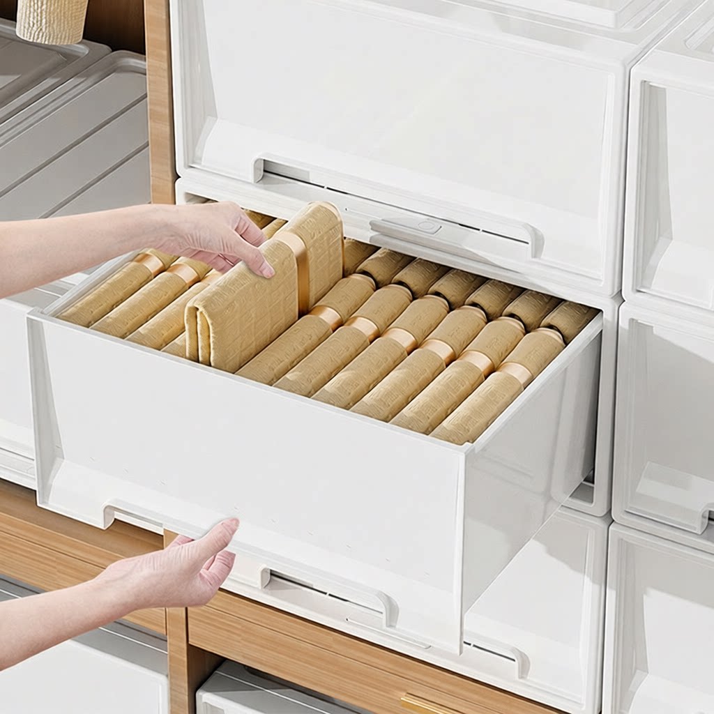 抽屉式PP塑料衣柜收纳箱|衣物