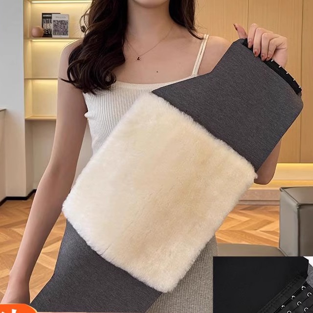 羊绒加绒护腰带男女冬用