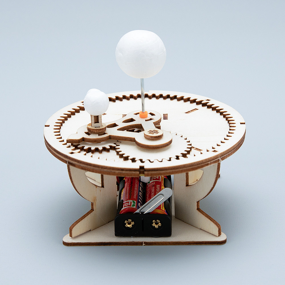 幼儿园科学区区域材料大班日地月三球仪模型科学实验科技小制作