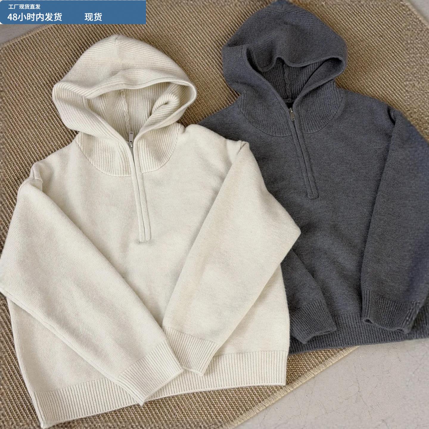 连帽加厚软糯打底毛衣女款冬季2025新款爆款可外穿内搭针织衫上衣