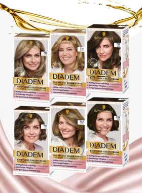 德国进口施华蔻diadem染发剂苦亚麻金色蜂蜜茶棕梨木米咖色染发膏