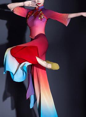 送扇子胶州秧歌服装表演新女服装伞舞艺术考试雅服扇舞2025服装古