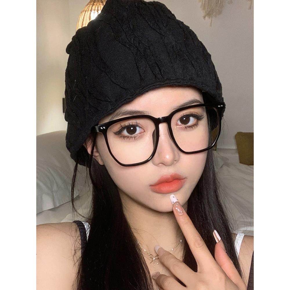 黑框眼镜女素颜神器高级感大框显脸小镜框近视方形平光复古眼镜框,ZIPPO/瑞士军刀/眼镜,定制成品光学镜,淘宝优惠券,粉丝福利购,淘宝优惠卷