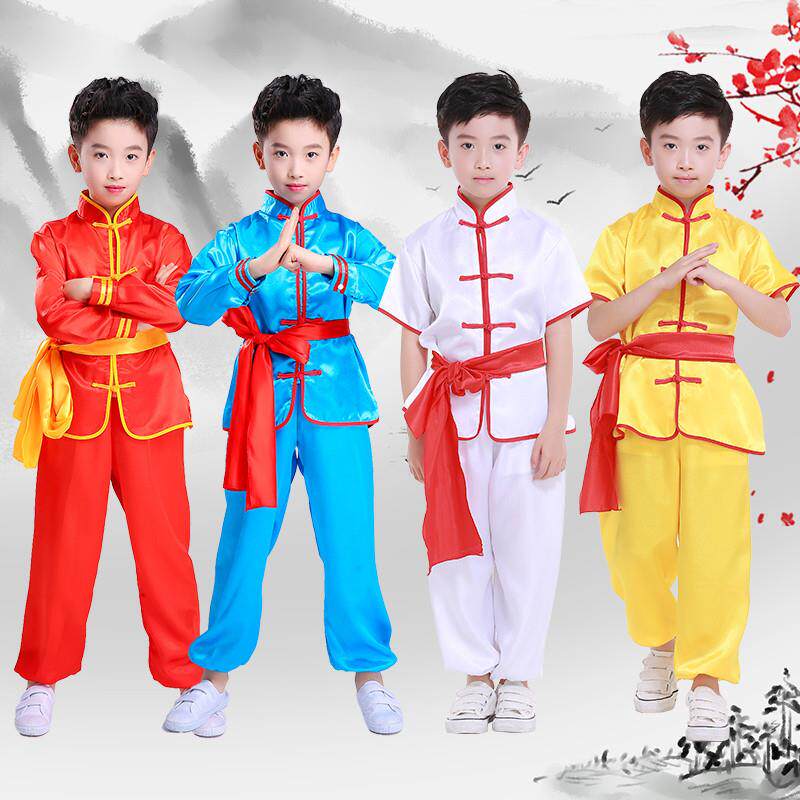 儿童武术太极表演演出舞蹈青少年小学生六一团体比赛男生女生服装