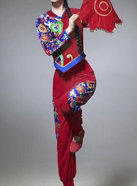 送扇子2025年秋冬新款广场舞演出服套装加绒古典舞民族舞蹈服秧歌