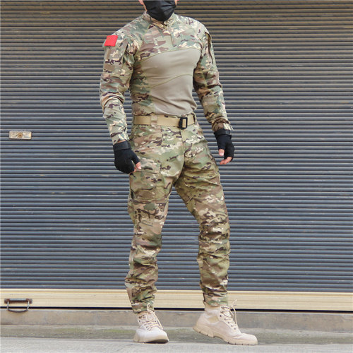 春夏男女青蛙服套装纯棉迷长彩袖短袖作训服户外特种战术蛙服套装 - 封面