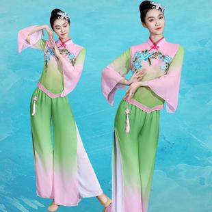 古典舞演出服女飘逸中国风胶州秧歌舞蹈服扇子秧歌舞演出服装新款