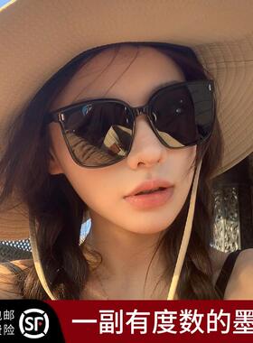 近视墨镜女款可配带度数适合方圆脸防紫外线偏光太阳眼镜2025新款