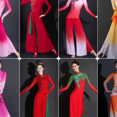 秧歌舞蹈演出服女2025新款胶州秧歌服扇子舞伞舞手绢舞广场舞套装