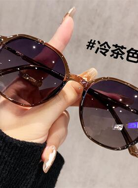 茶色偏光墨镜女款级感适合小脸专用近视太阳眼镜2025新款抗UV