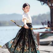 古风套装 新中式 国风上衣儿童中国汉服夏 夏季 马面裙女童夏2025新款