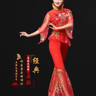 秧歌服2025新款女中老年民族舞蹈服东北秧歌舞蹈演出服装腰鼓套装