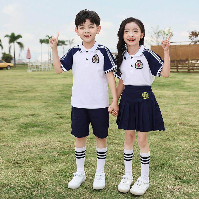 幼儿园园服夏装英伦韩版儿童小学生校服班服夏季一年级运动会套装