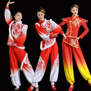 2025新款陕北秧歌服中国风安塞腰鼓表演服装敲锣打鼓喜庆扇子舞服